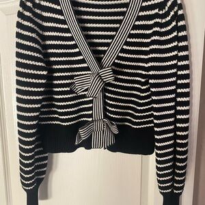 Black and White Striped Sweater